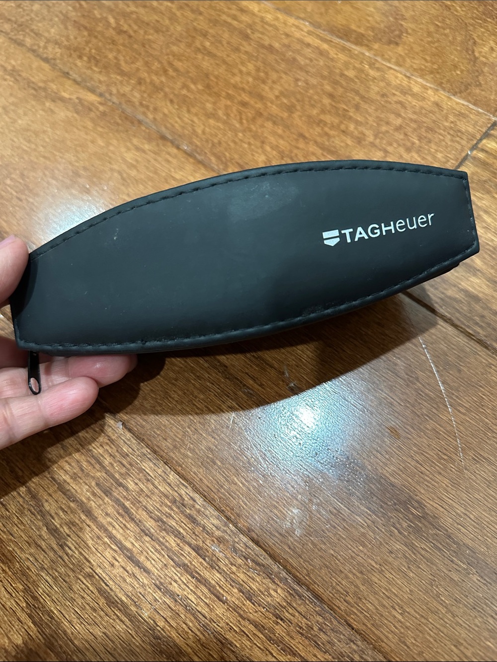 Tag Heuer vintage Black Zippered Eyewear Pouch